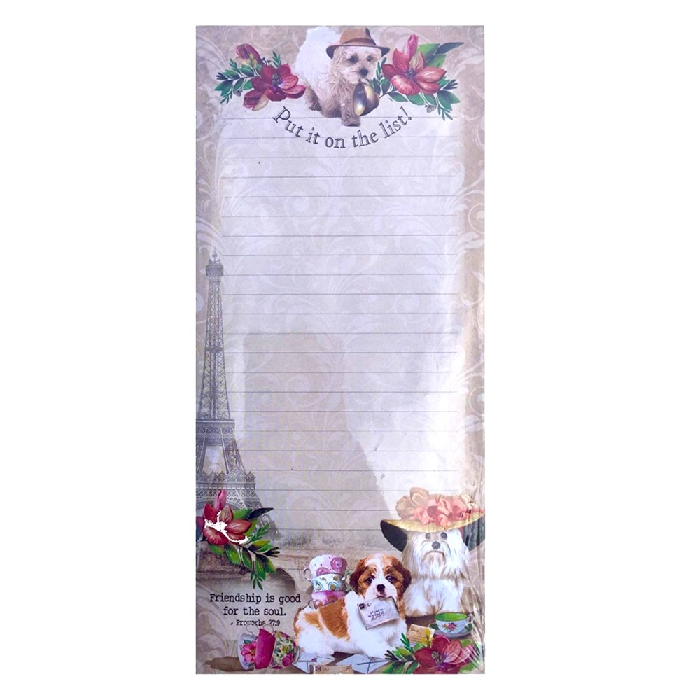 Divinity Friendship Dog Magnetic List Pad w/Scripture Proverbs 27:9 (27250)